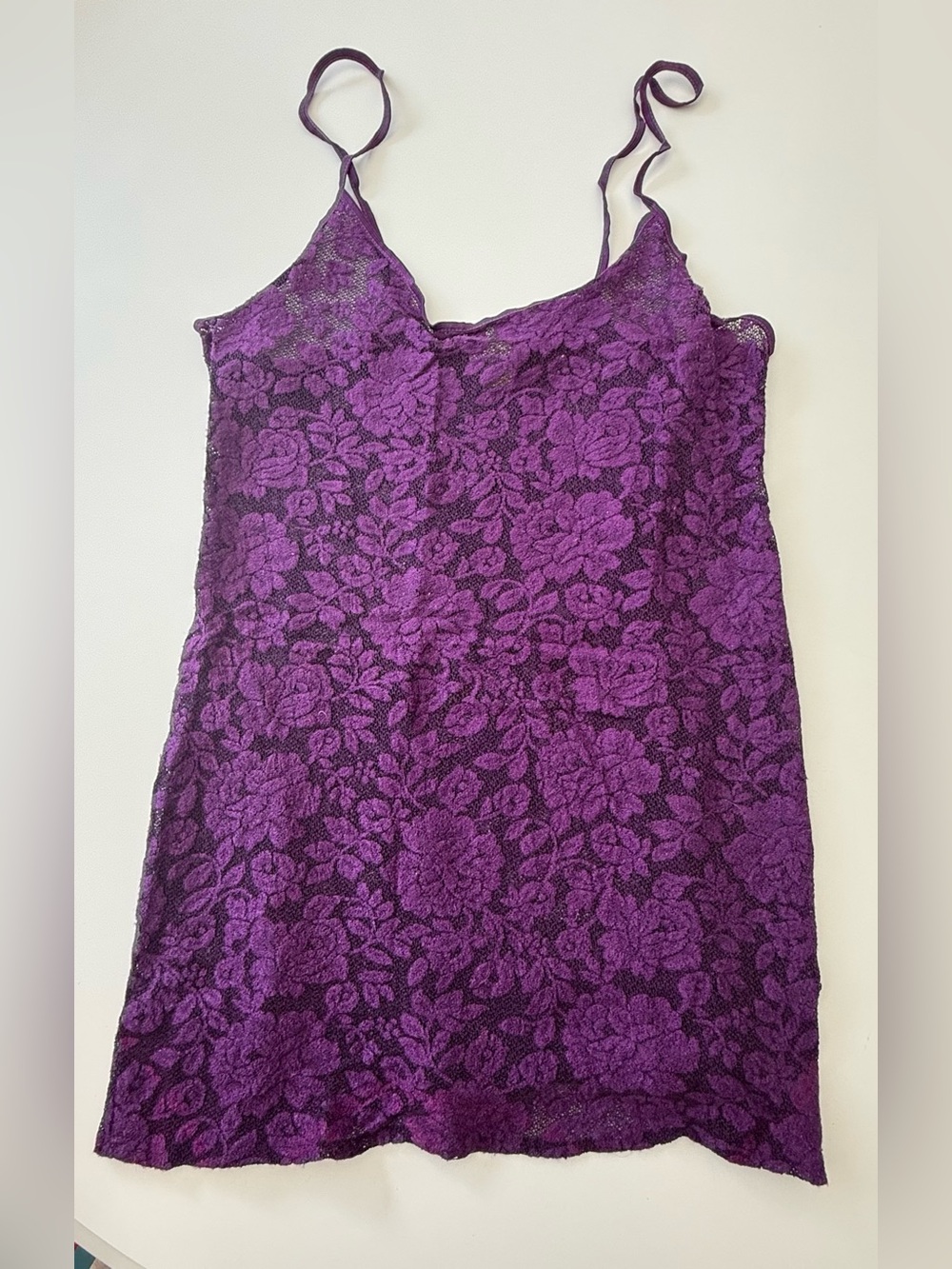 Vintage Cinema Etoile Purple Lace Slip | Size L 💜